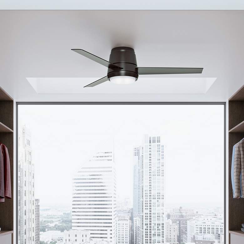 Image 1 54" Casablanca Commodus Noble Bronze LED Hugger Ceiling Fan