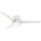 54" Casablanca Commodus White LED Hugger Ceiling Fan with Wall Control