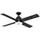 54" Casablanca Daphne Matte Black LED Ceiling Fan with Wall Control