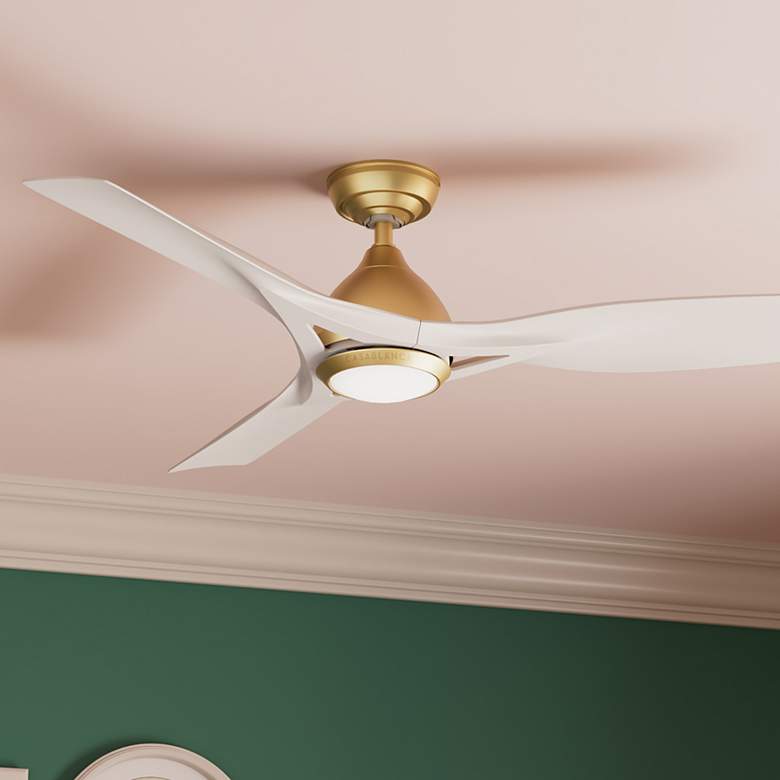 Image 1 54" Casablanca Elise Alturas Gold LED Ceiling Fan with White Blades