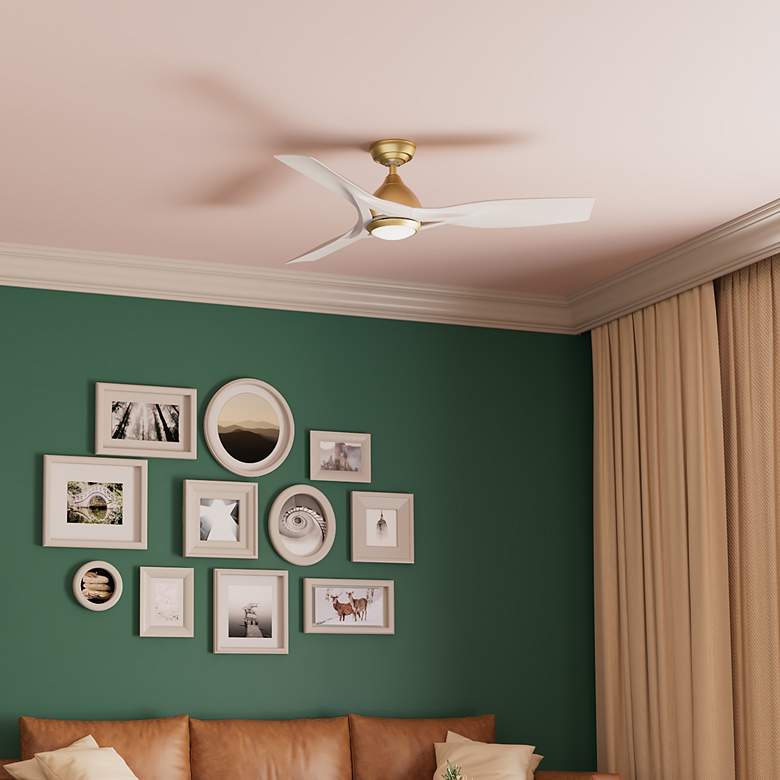 Image 5 54" Casablanca Elise Alturas Gold LED Ceiling Fan with White Blades more views