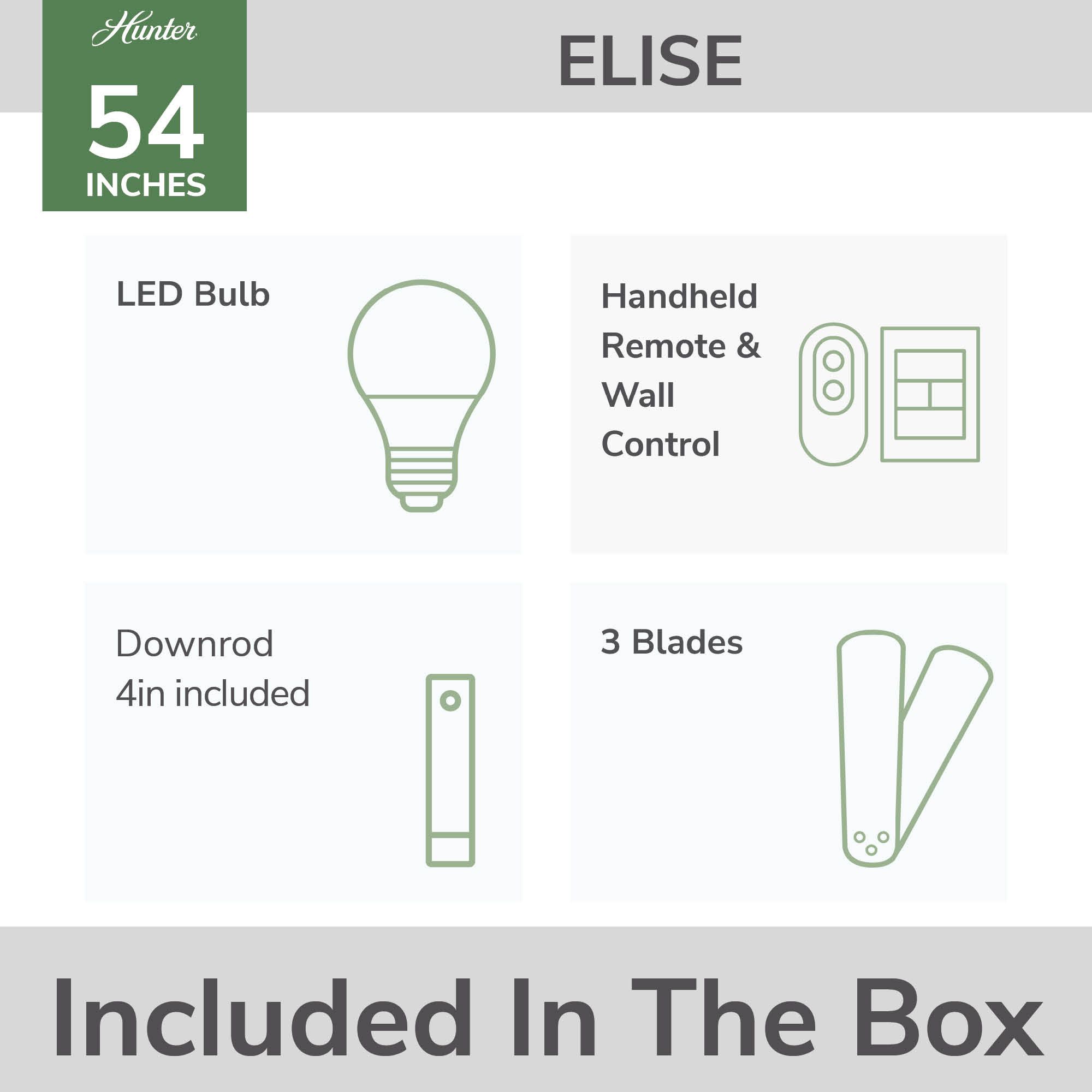 54" Casablanca Elise Alturas Gold LED Ceiling Fan with White Blades