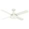 54" Casablanca Levitt Fresh White LED Ceiling Fan with Wall Control