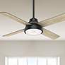 54" Casablanca Levitt Matte Black LED Ceiling Fan with Wall Control