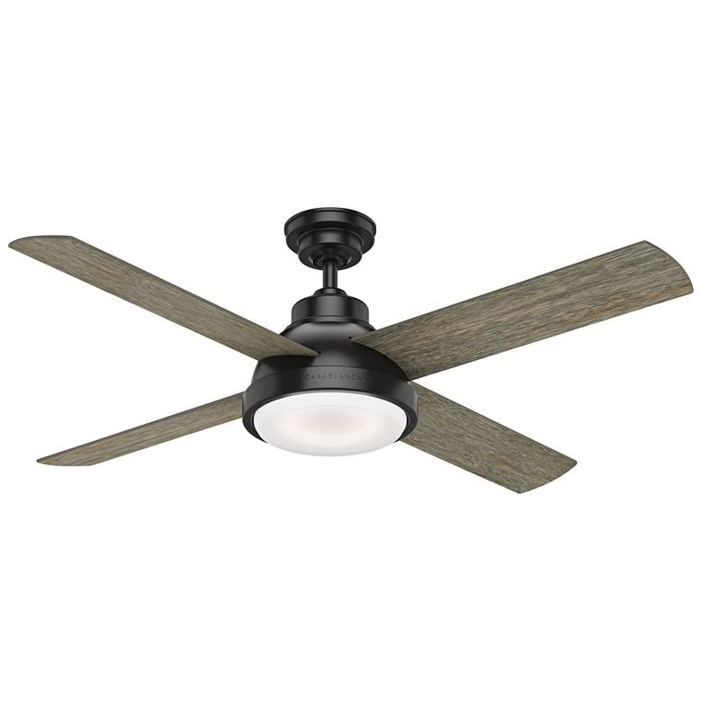Image 3 54 inch Casablanca Levitt Matte Black LED Ceiling Fan with Wall Control more views