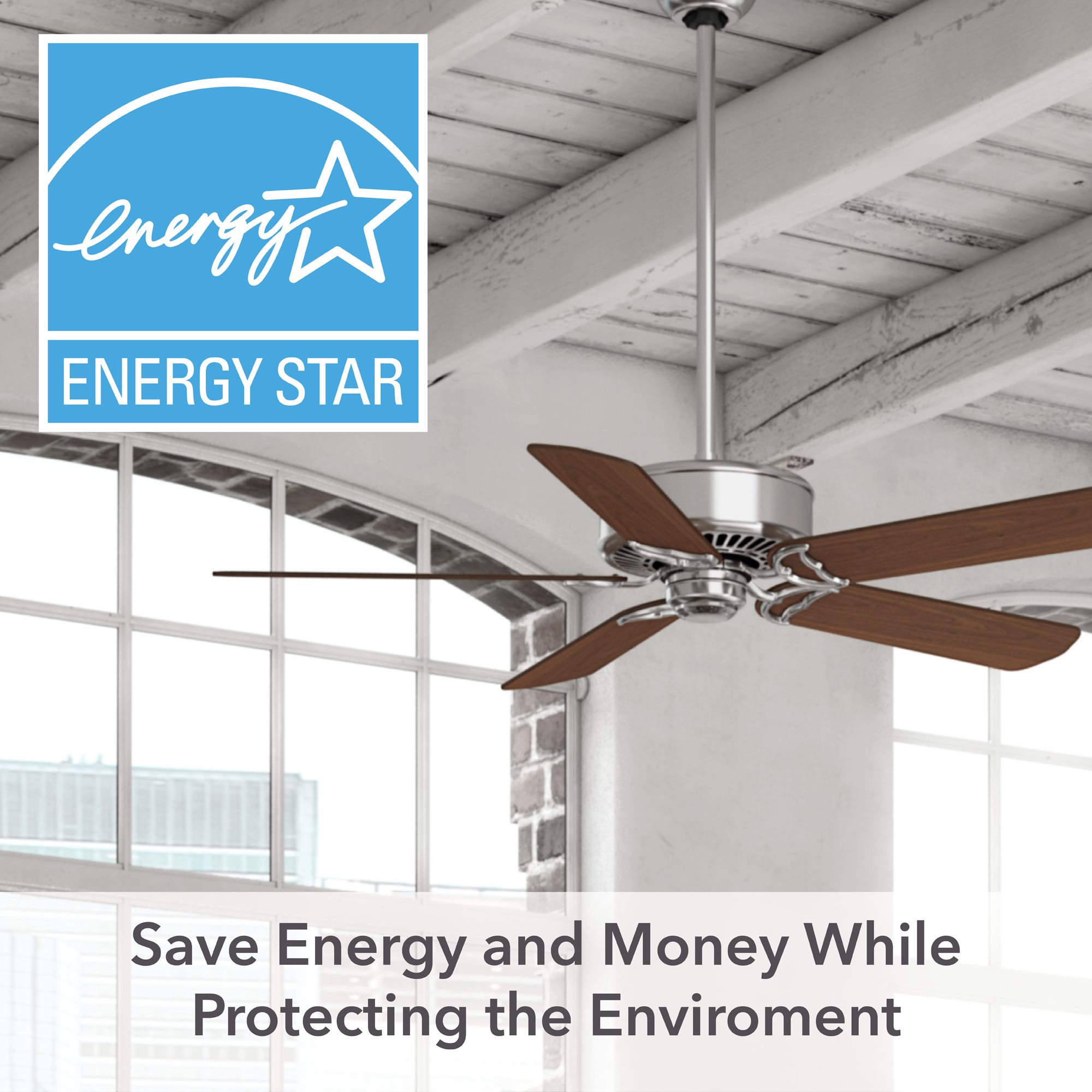 54" Casablanca Panama DC Nickel Ceiling Fan with Remote