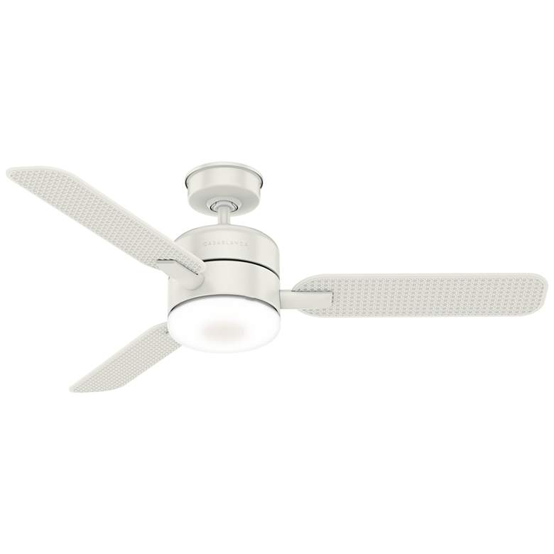Image 2 54 inch Casablanca Paume Fresh White LED Wet Rated Fan with Wall Control