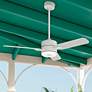 54" Casablanca Paume Fresh White LED Wet Rated Fan with Wall Control