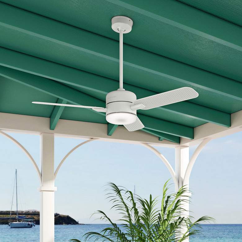 Image 4 54 inch Casablanca Paume Fresh White LED Wet Rated Fan with Wall Control more views