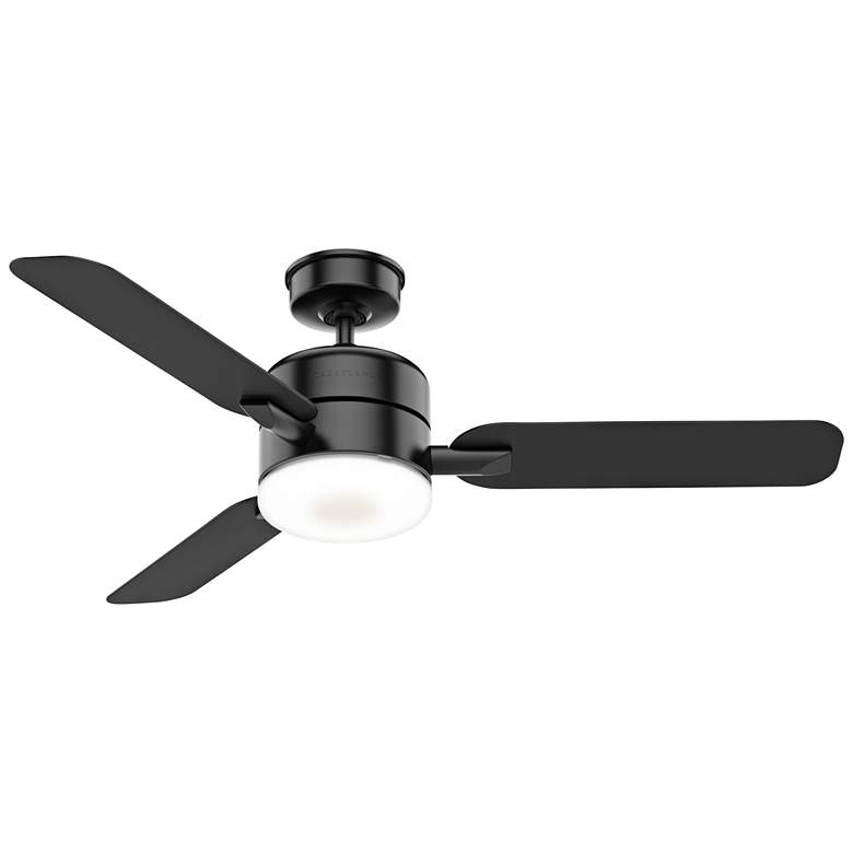 Image 3 54" Casablanca Paume Matte Black LED Outdoor Fan with Wall Control more views