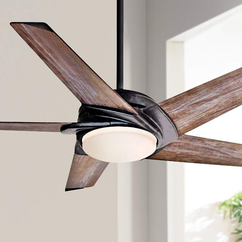 Image 1 54 inch Casablanca Stealth Aged Steel LED Ceiling Fan