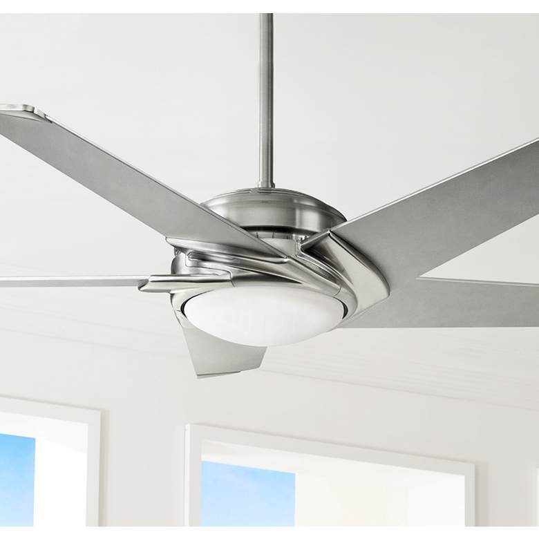 Image 1 54 inch Casablanca Stealth Brushed Nickel LED Ceiling Fan