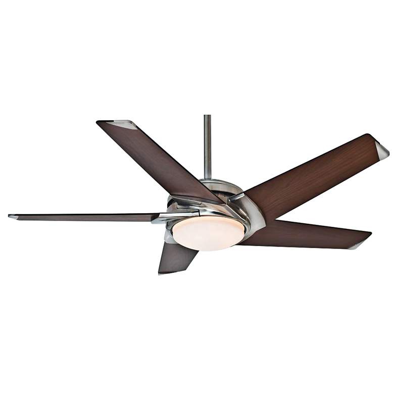 Image 2 54 inch Casablanca Stealth DC Brushed Nickel LED Ceiling Fan with Remote