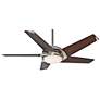 54" Casablanca Stealth DC Brushed Nickel LED Ceiling Fan with Remote