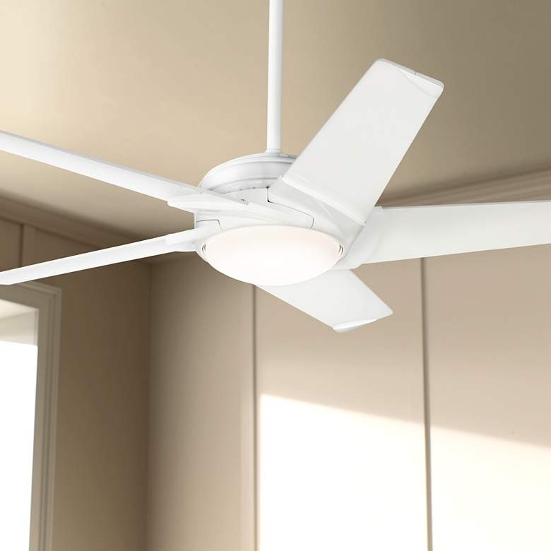 Image 1 54" Casablanca Stealth DC Snow White LED Ceiling Fan with Remote