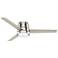 54" Commodus Brushed Nickel LED Hugger Ceiling Fan with Wall Control
