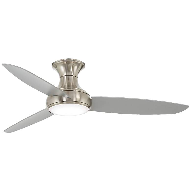54&quot; Concept III Brushed Nickel Hugger Wet Rated LED Smart Ceiling Fan