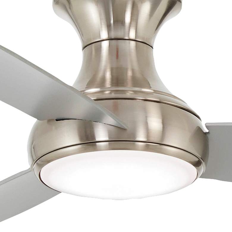 Image 3 54 inch Concept III Brushed Nickel Hugger Wet Rated LED Smart Ceiling Fan more views