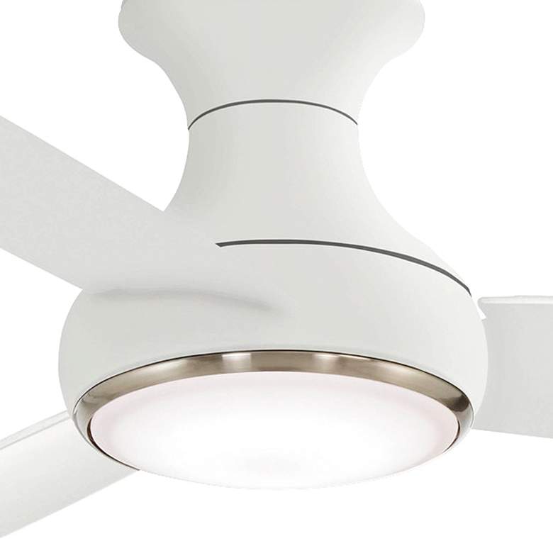 54&quot; Concept III White Finish Wet Rated Modern Hugger Smart Ceiling Fan more views