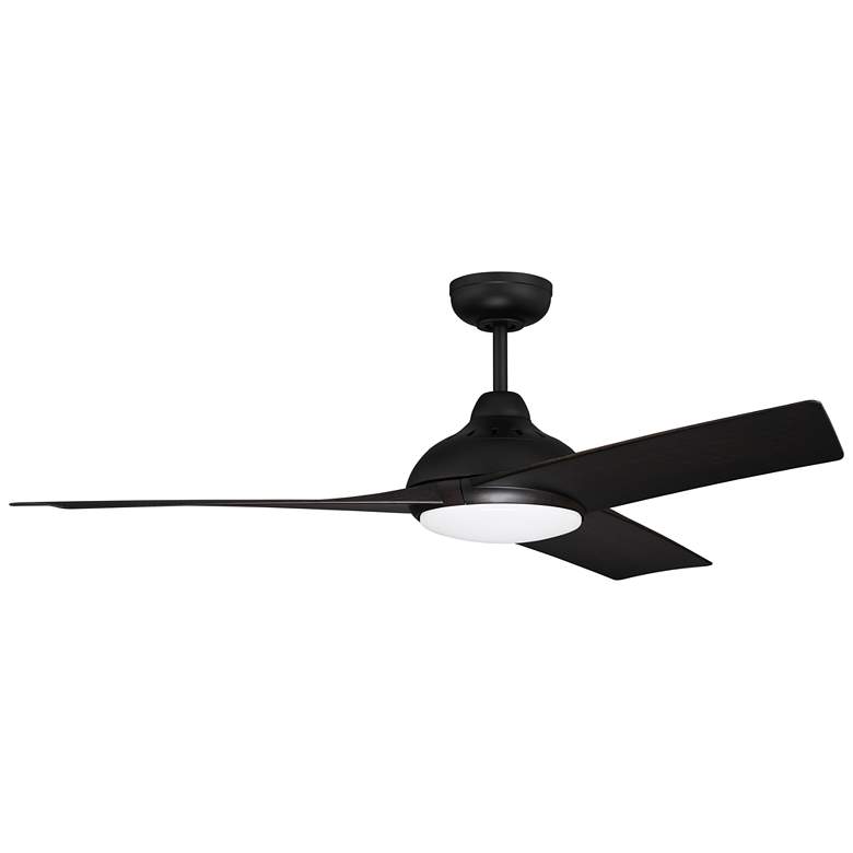 Image 1 54 inch Craftmade Beckham Flat Black LED Outdoor Smart Ceiling Fan