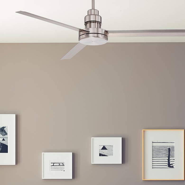 Image 1 54" Craftmade Mondo Brushed Polished Nickel Ceiling Fan