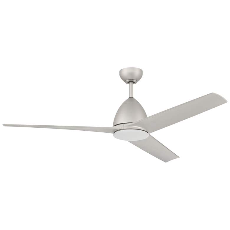 Image 1 54 inch Craftmade Nitro Painted Nickel Outdoor LED Ceiling Fan with Remote