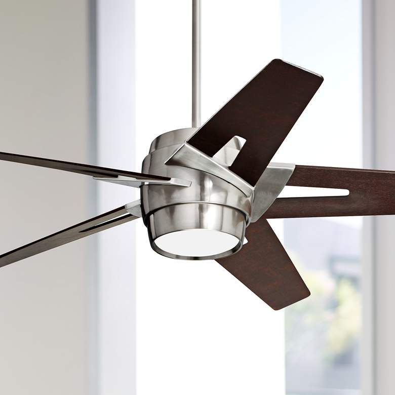 Image 1 54 inch Emerson Luxe Eco Steel and Mahogany Ceiling Fan