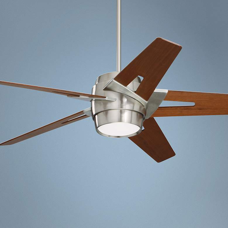 Image 1 54 inch Emerson Luxe Eco Steel and Walnut Ceiling Fan