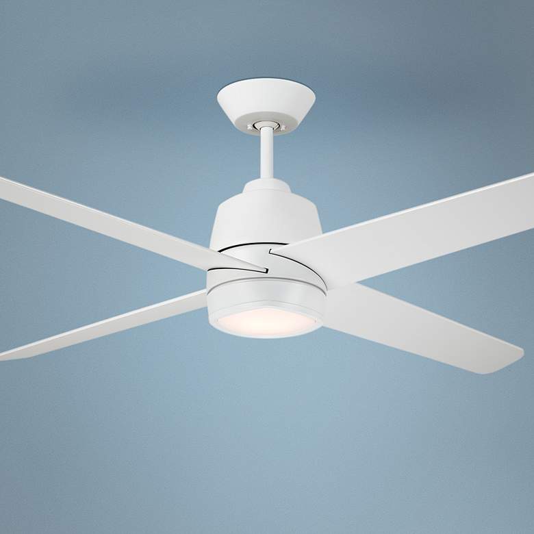 Image 1 54 inch Emerson Zeke Satin White LED Ceiling Fan