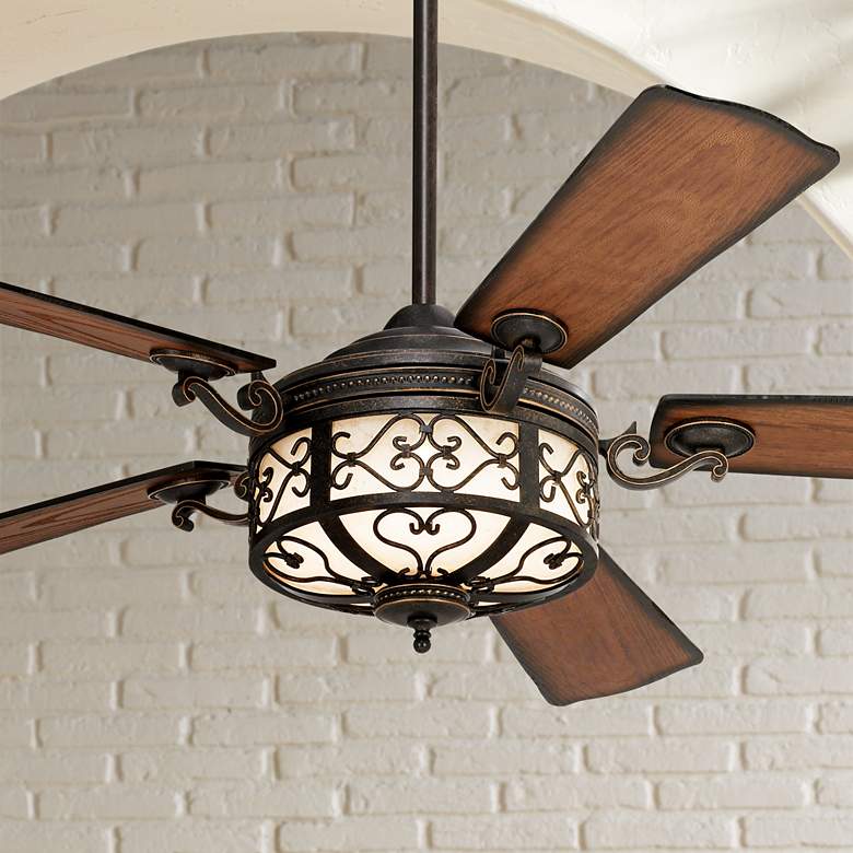 Image 1 54 inch Hermitage&#8482; Golden Forged Outdoor Ceiling Fan
