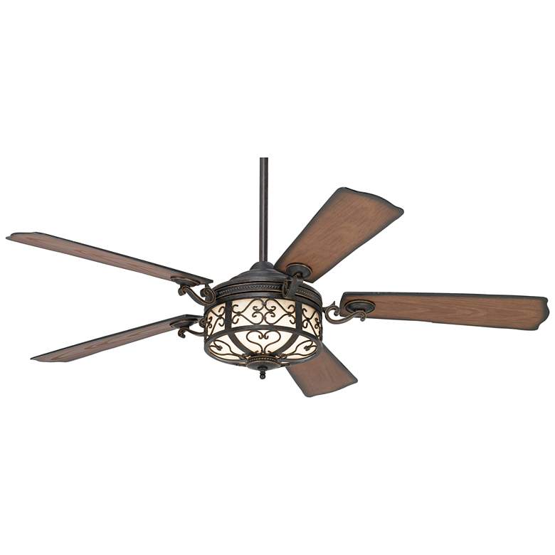 Image 2 54 inch Hermitage LED Golden Forged Damp Rated Ceiling Fan with Remote