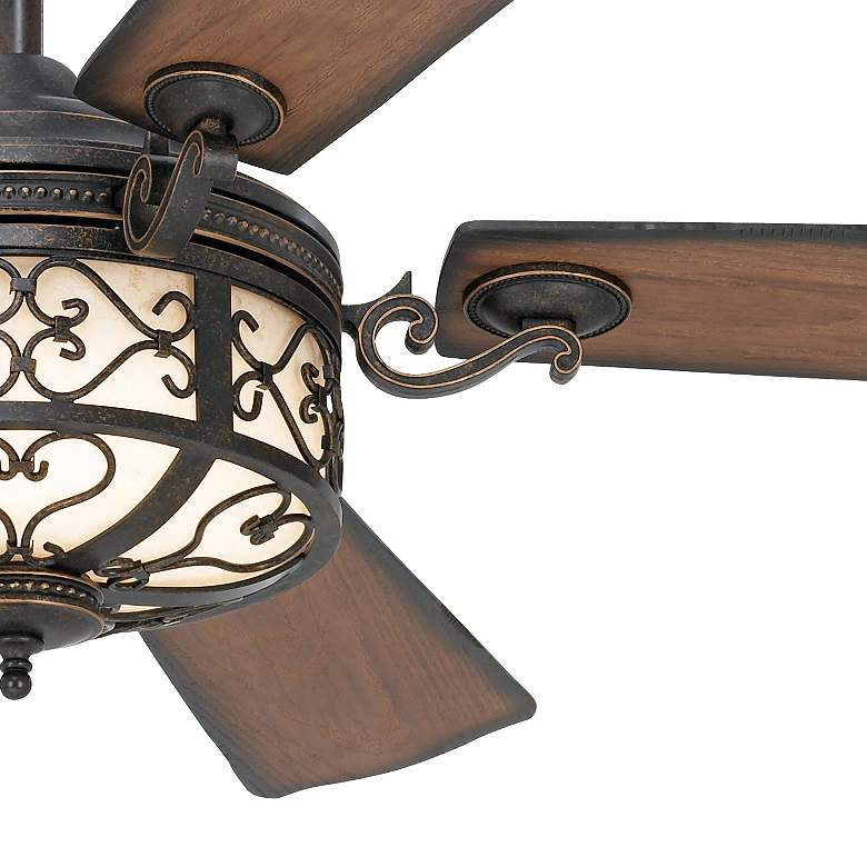 Image 3 54 inch Hermitage LED Golden Forged Damp Rated Ceiling Fan with Remote more views