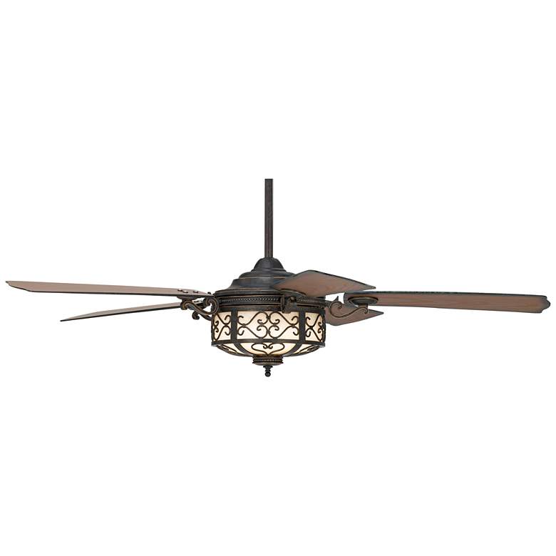 Image 6 54" Hermitage LED Golden Forged Damp Rated Ceiling Fan with Remote more views