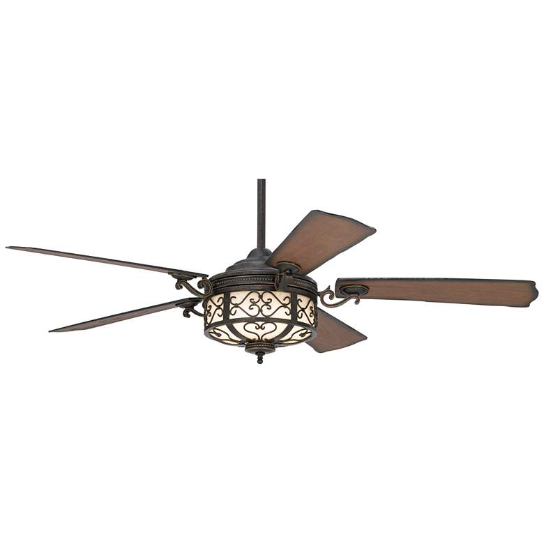 Image 7 54 inch Hermitage LED Golden Forged Damp Rated Ceiling Fan with Remote more views