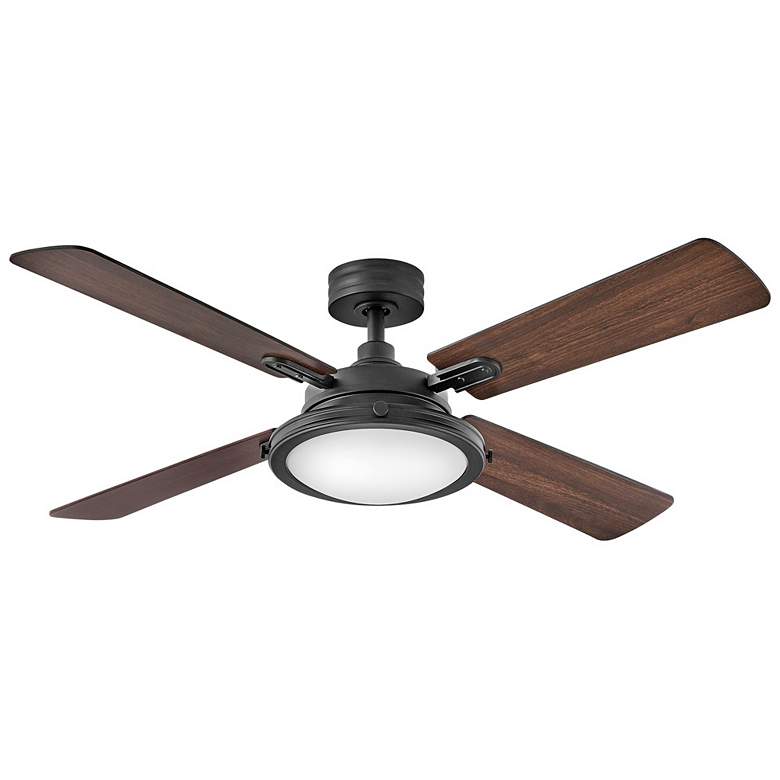 Image 1 54 inch Hinkley Collier Matte Black LED Indoor Smart Ceiling Fan