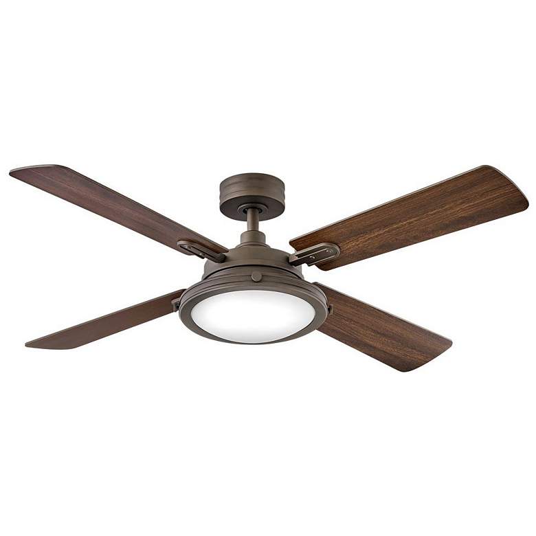 Image 1 54" Hinkley Collier Matte Bronze LED Indoor Smart Ceiling Fan