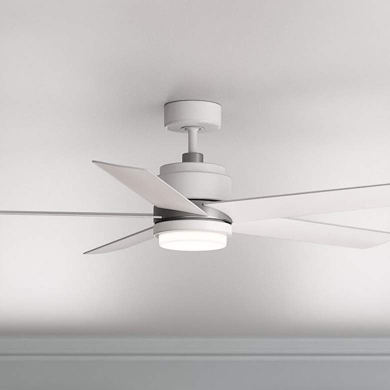 Image 1 54" Hinkley Tier Appliance White LED Outdoor Ceiling Fan with Remote