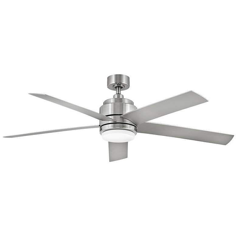 Image 2 54" Hinkley Tier Brushed Nickel LED Outdoor Ceiling Fan with Remote