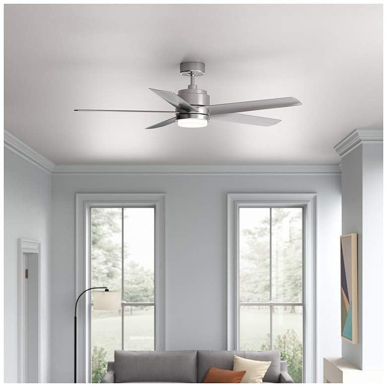 Image 7 54" Hinkley Tier Brushed Nickel LED Outdoor Ceiling Fan with Remote more views