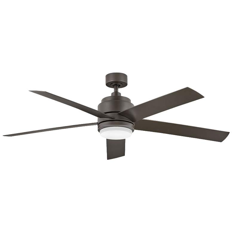 Image 1 54 inch Hinkley Tier Metallic Bronze LED Outdoor Ceiling Fan with Remote