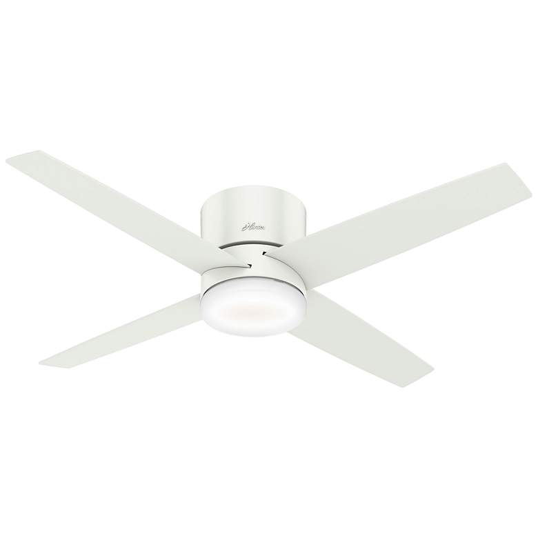 Image 1 54" Hunter Advocate White Finish LED Hugger Smart Ceiling Fan