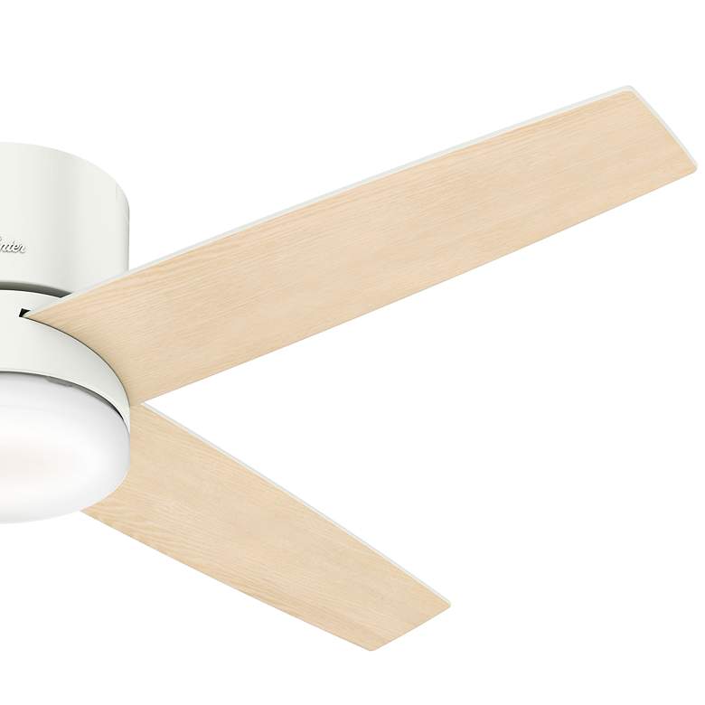 Image 4 54" Hunter Advocate White Finish LED Hugger Smart Ceiling Fan more views