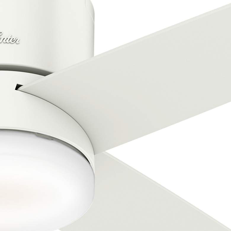 Image 5 54" Hunter Advocate White Finish LED Hugger Smart Ceiling Fan more views