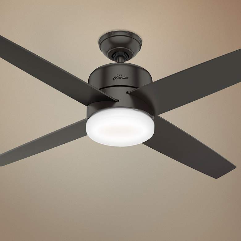 Image 1 54 inch Hunter Advocate WiFi Noble Bronze LED Ceiling Fan with Remote