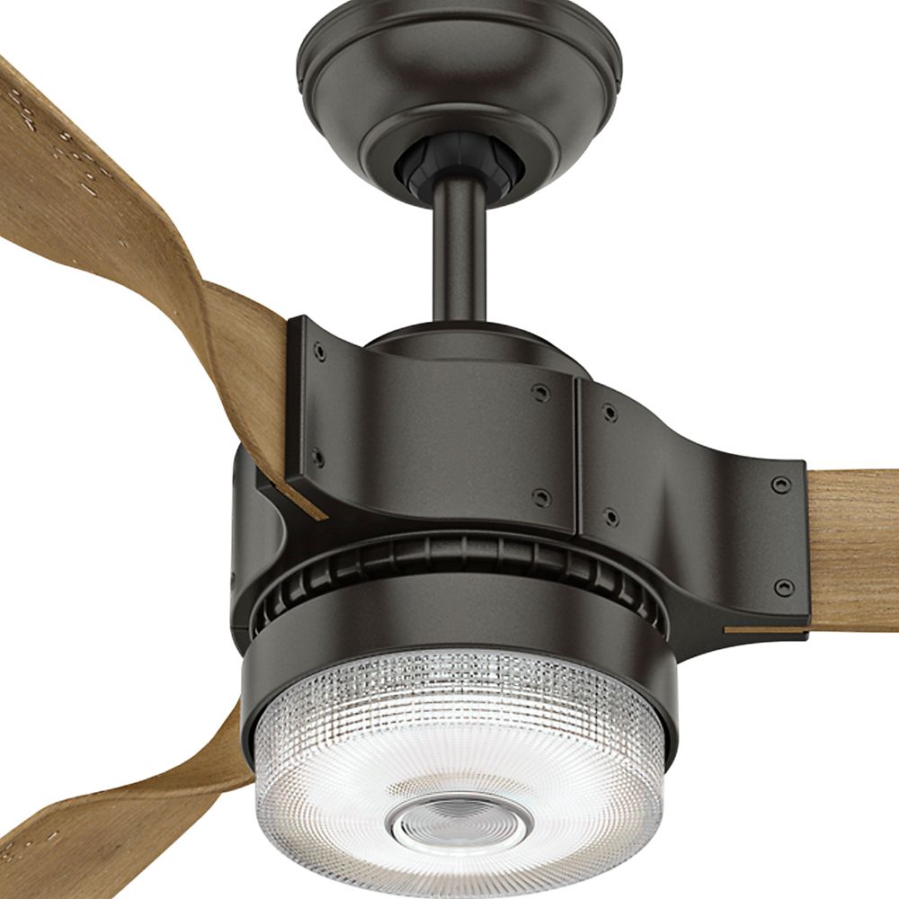 54" Hunter Apache WiFi Noble Bronze LED Ceiling Fan with Remote