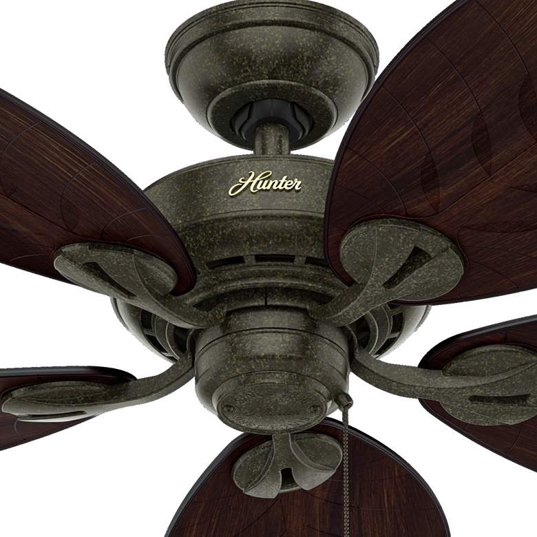 Image 4 54" Hunter Bayview Indoor-Outdoor 5-Blade Pull Chain Ceiling Fan more views