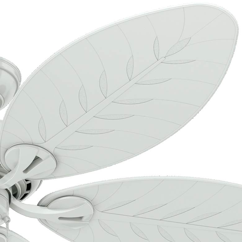 Image 2 54" Hunter Bayview White Finish Damp Rated Pull Chain Ceiling Fan more views