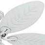 2_54" Hunter Bayview White Finish Damp Rated Pull Chain Ceiling Fan more views