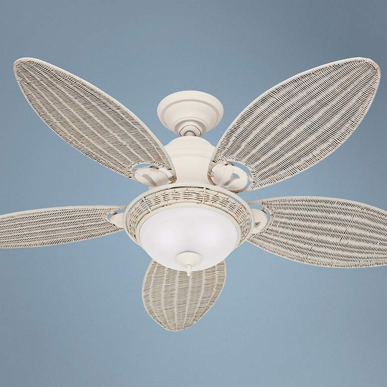 Image 1 54 inch Hunter Caribbean Breeze White Ceiling Fan