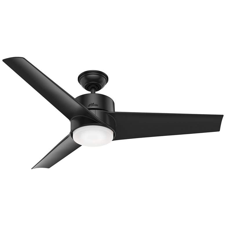 Image 2 54 inch Hunter Havoc-WeatherMax Black Wet Rated LED Fan with Wall Control